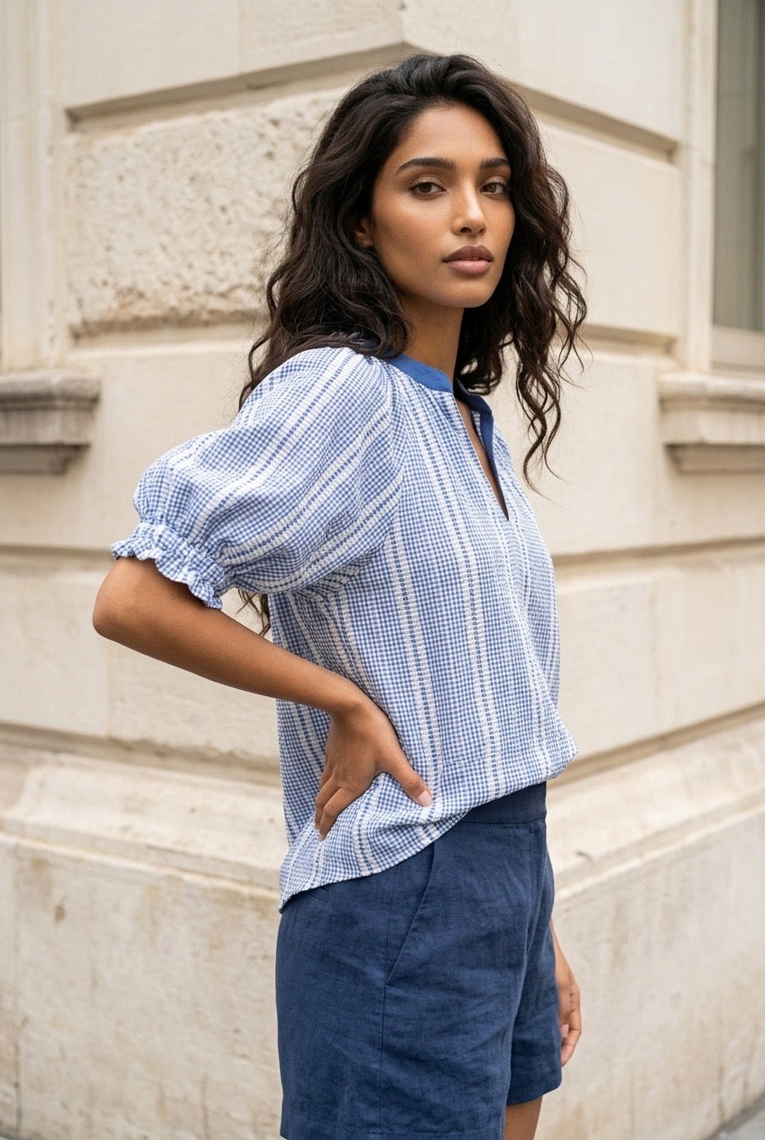 Plus size Red & White Strapped Top Blue & White Strapped Top