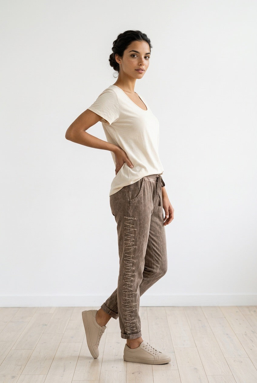 Zigzag Sequin Pants