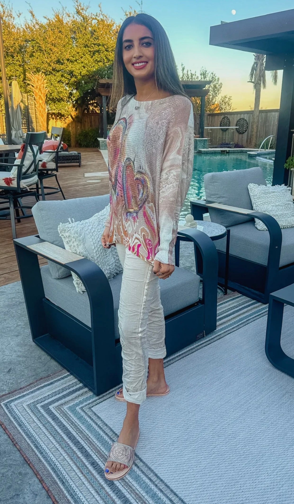 Ribbon Stretch Pants