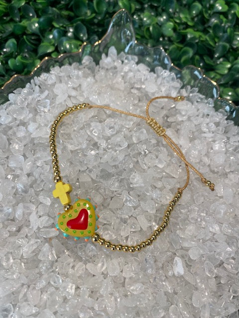 Heart & Cross Bracelet