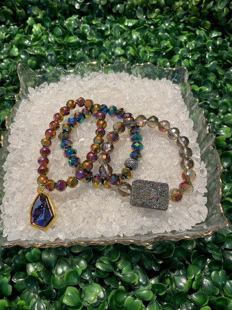 Chunky Stone Bracelet Set