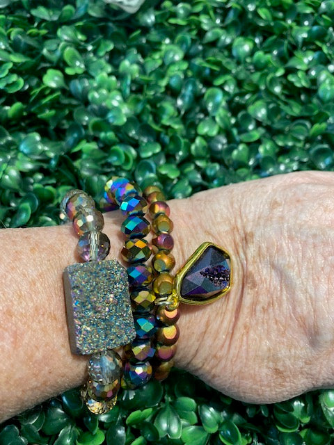 Chunky Stone Bracelet Set