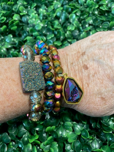 Chunky Stone Bracelet Set