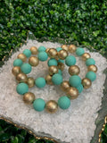 Green & Gold / Royal Blue Bracelet