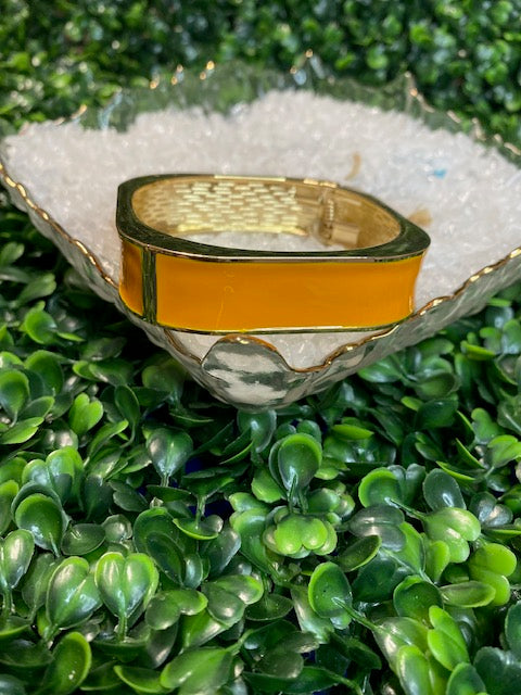 Orange Square Bracelet