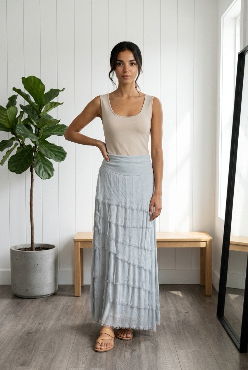 Italy Jersey Layered Skirt