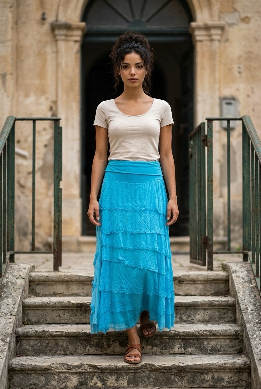 Italy Jersey Layered Skirt