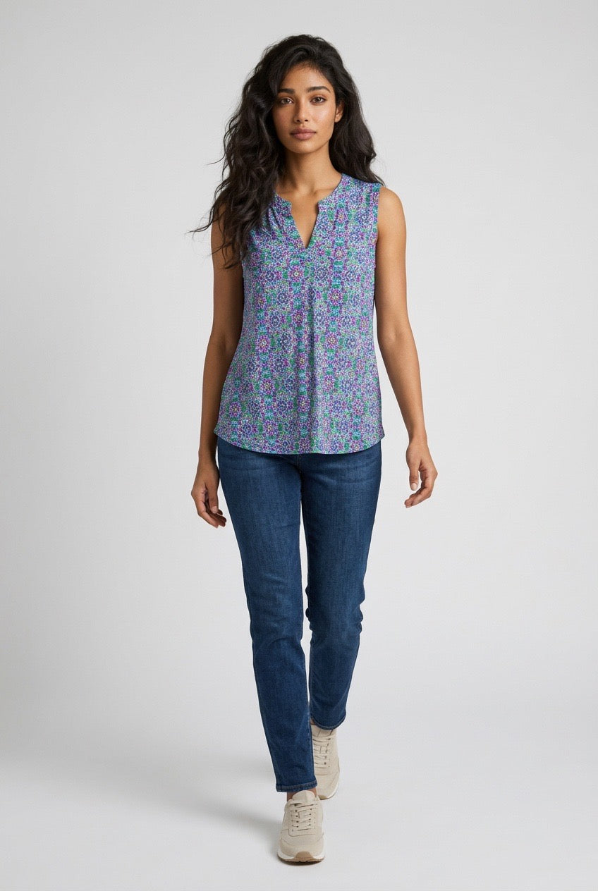 Plus Size- Lizzie Sleeveless V-neck Top