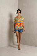 Floral V-neck