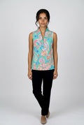 Green Paisley Top UPF50=