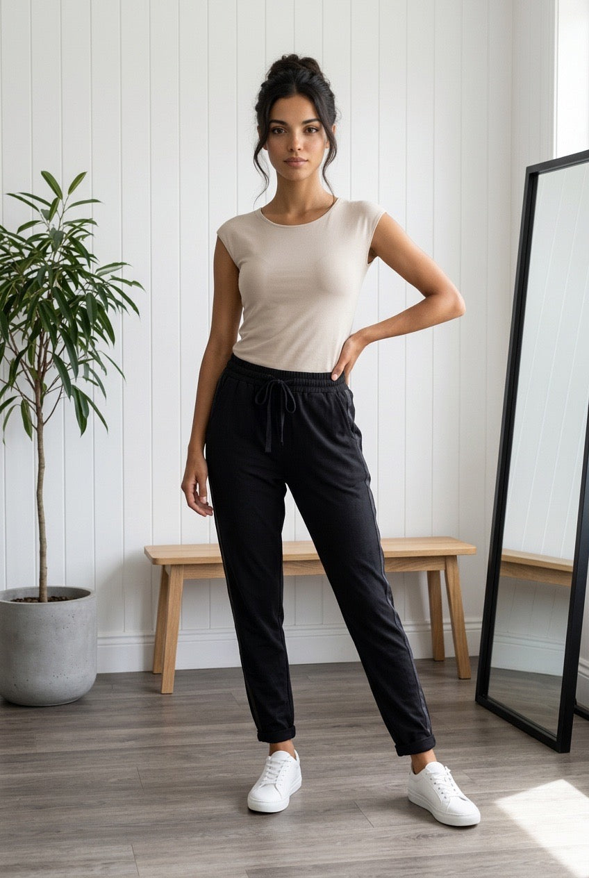 Plus Size Italy Solid Stretch Pants