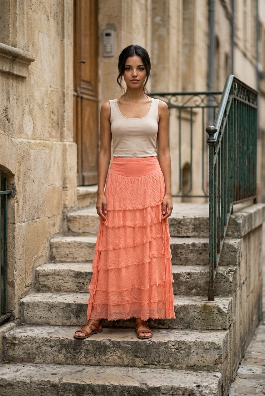 Italy Jersey Layered Skirt