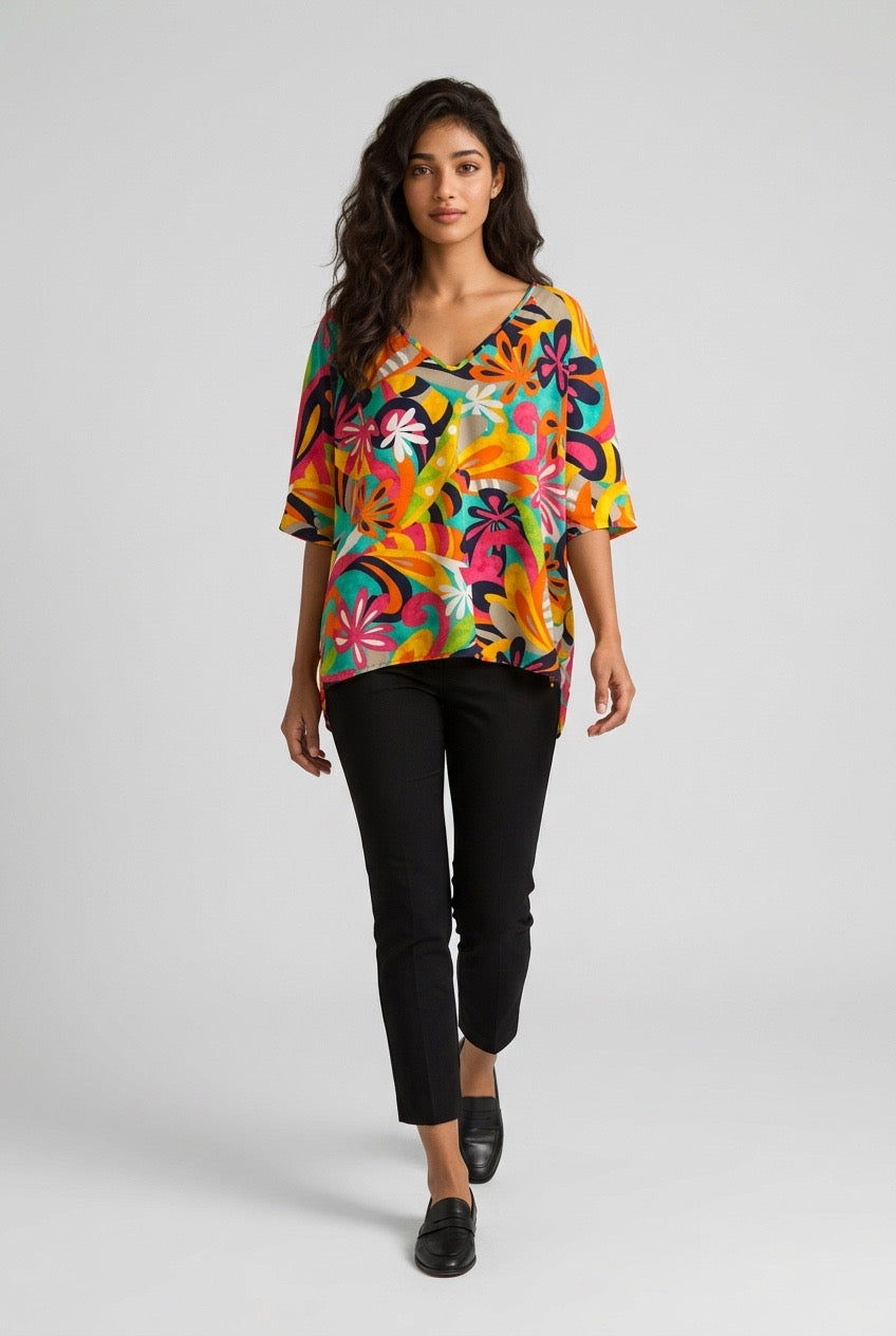 Plus Size- Jungle Leaf Top