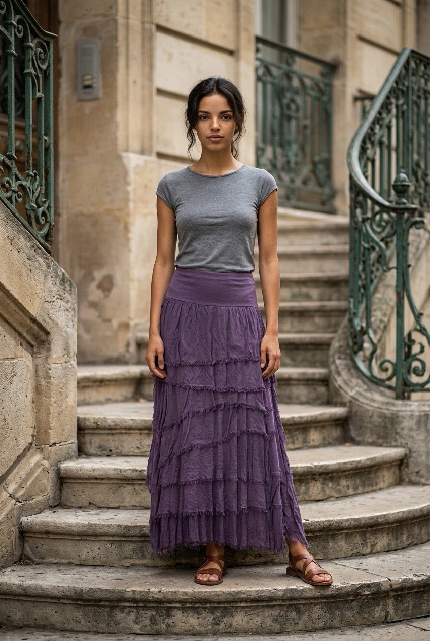 Italy Jersey Layered Skirt