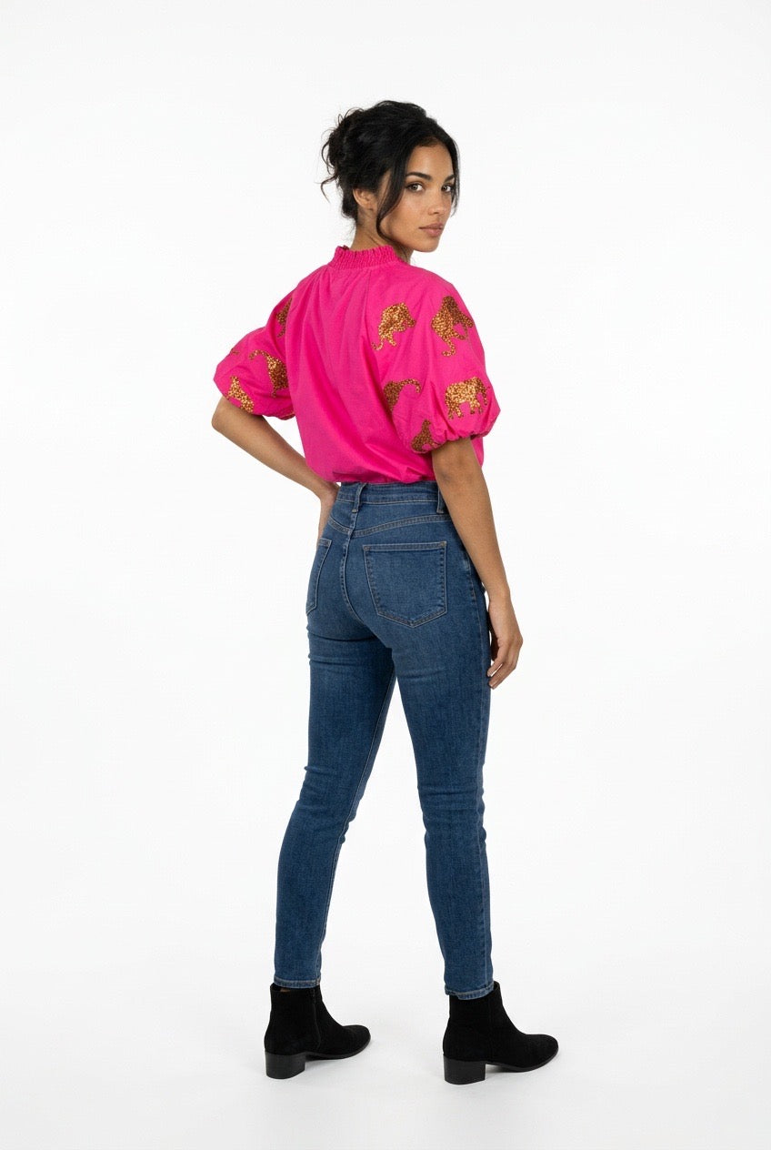 Fuchsia Tiger Top
