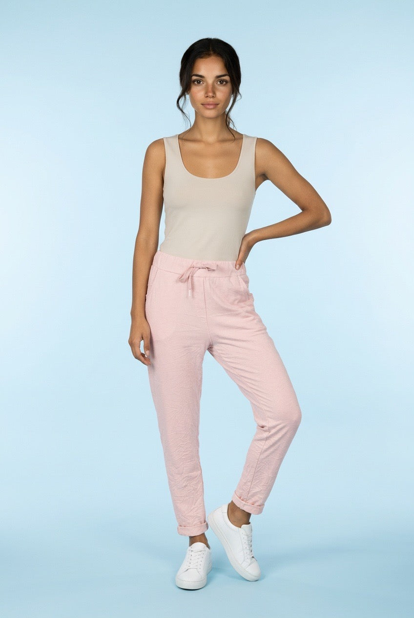 Plus Size Italy Solid Stretch Pants